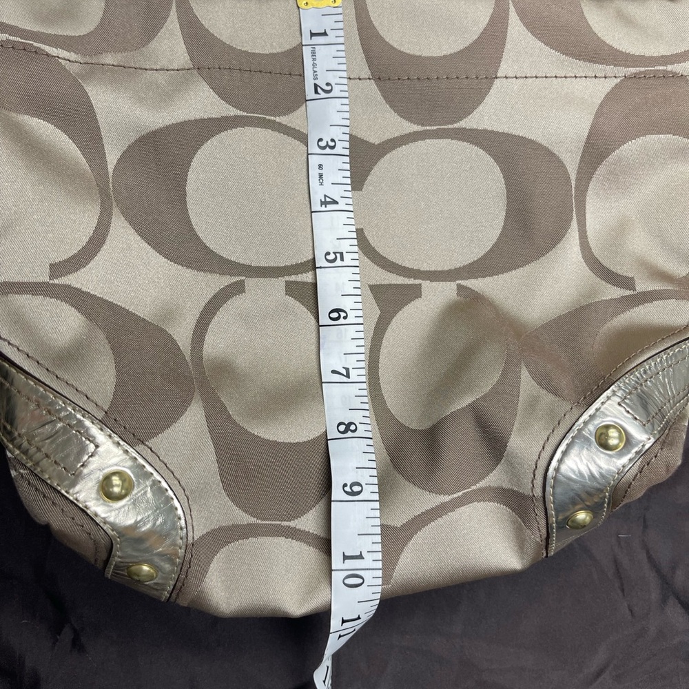 Brand New, Never Used Coach Carly Gold & Jacquard Signature “C” Hobo Bag - Picture 12 of 13